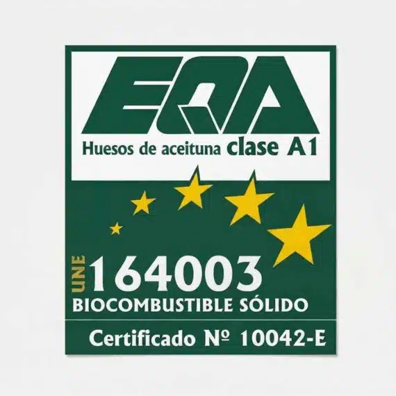 certificado de hueso de aceituna calidad A1