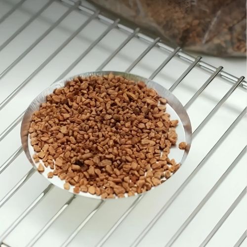 muestra de hueso de aceituna para analizar